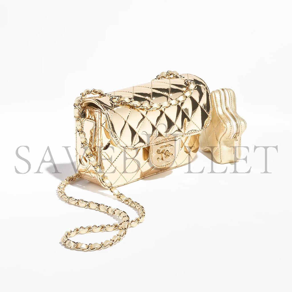 Ch*el clutch with chain as4646 (19*12.5*5cm)